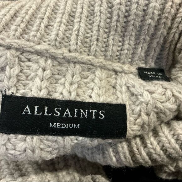 ALLSAINTS Cozy Gray Turtleneck Sweater - Picture 6 of 7